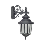 Victorian Black Aluminum Outdoor Pinnacle CB-Arm Wall Light (Small) Lantern