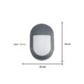Ellipse Edison Outdoor bulkhead Wall Light (half) - Image 4