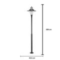 Venus 203 Pole Light (Big-On top), Outdoor Waterproof LED, Aluminium, Black - Image 3