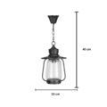 Victorian Lantern Ceiling Hanging Light/ Pendant Lamp Sandy Black Aluminium Finish - Image 3