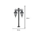 Victorian Outdoor Pathway Regal Bollard 2 Light (3 ft Mild Steel Pole Lamp) - Image 3