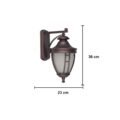 Victorian Brown Aluminum Outdoor Nova Lamp Wall Light Lantern - Image 3