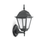 Victorian Black Aluminum Noir-Cubiq Wall Light Sconce Outdoor