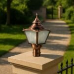 Victorian Outdoor Copper Aura Gate Light