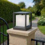 Modern Cube Sleek Gate Light - Outdoor Waterproof Garden Gate Pillar Post