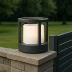 Modern Aluminium Round Capsule Gate Light - Outdoor Waterproof Gate Pillar Post