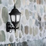 Victorian Crinkle Black Aluminium Bloom Wall Light Sconce Outdoor