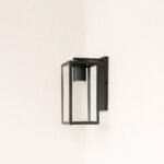 Modern Design Black Metal Encased Wall Light (Cube) Sconce Outdoor Lighting