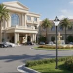 Venus 203 Pole Light (Big-On top), Outdoor Waterproof LED, Aluminium, Black