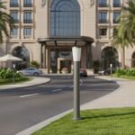 Modern Design Grey Outdoor Stainless Steel Luna Bollard Pathway Light