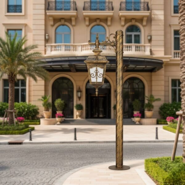 Victorian Outdoor Pathway Cascade Bollard Light (1 Light - 3 feet Mild-Steel Pole Lamp)