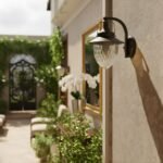 Modern Chalice Wall Light (Antique Brown Finish) Lantern - Outdoor Lighting