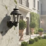 Victorian Black Aluminum Pinnacle Wall Light Sconce Outdoor