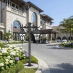 Victorian Outdoor Pathway Regal Bollard 2 Light (3 ft Mild Steel Pole Lamp)