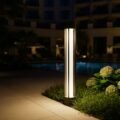 Modern Design Grey Hyper-Round Bollard Pathway Light - Image 2