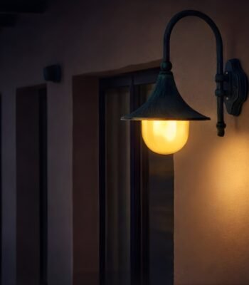 Arch lantern antique green on