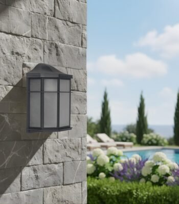 Black Nestle Wall Light day