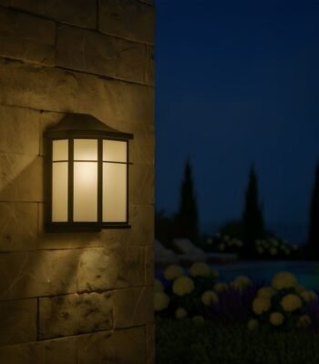 Black Nestle Wall Light night