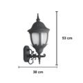 Victorian Crinkle Black Aluminium Bloom Wall Light Sconce Lamp - Image 3