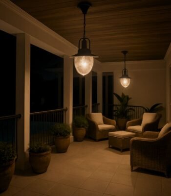 Chalice Hanging Light Night view