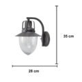 Modern Chalice Wall Light (Antique Brown Finish) Lantern - Outdoor Lighting - Image 3