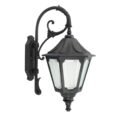 Victorian Crinkle Black Aluminium Outdoor Eclipse Arm Wall Light Small Lantern - Image 4