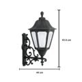 Victorian Design Crinkle Black Aluminium Eclipse Wall Light (Big) Sconce Lamp - Image 3