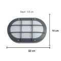 Modern Design Ellipse Bulkhead Light (Grid) for Walls - Image 3