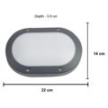 Modern Design Ellipse Bulkhead Light LED for Walls - Image 3