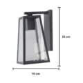 Modern Design Encased Wall Light (Trigon) Sconce Lamp Black Metal Finish - Image 3