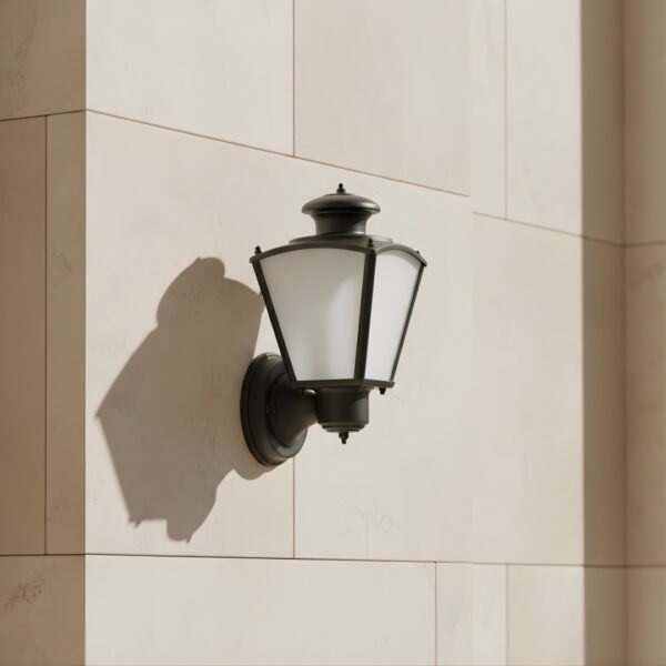 Victorian Design Black Aluminum Eterna Wall Light Sconce Lamp