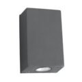 Modern Design LED 2 Way Geo Up-down Wall Light, Grey Aluminium Outdoor Wall Fixture With Glass - Image 4