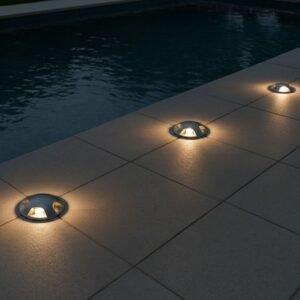 Ground burial light 52mm four way night view