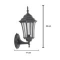 Victorian Black Aluminum Noir-Arc Wall Light Sconce Lamp Outdoor - Image 3