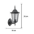 Victorian Black Aluminum Noir-Blocus Wall Light Sconce Lamp - Image 3