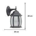 Victorian Black Aluminum Noir-Orbis Wall Light Sconce Lamp - Image 3