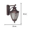 Victorian Brown Aluminum Outdoor Nova Lamp Wall Light Lantern - Image 3