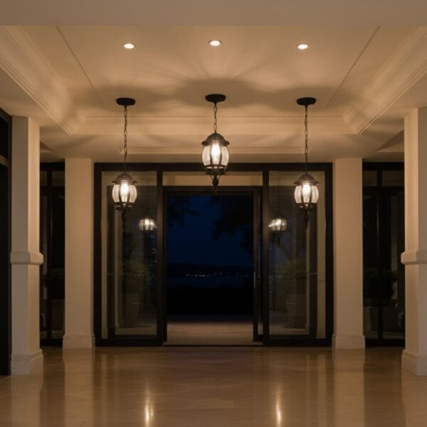 Orb Hanging Light Night View