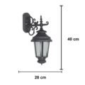 Victorian Black Aluminum Outdoor Pinnacle C-Arm Wall Light (Micro) Lantern - Image 3