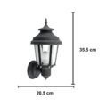 Victorian Black Aluminum Pinnacle Wall Light Sconce Lamp - Image 3