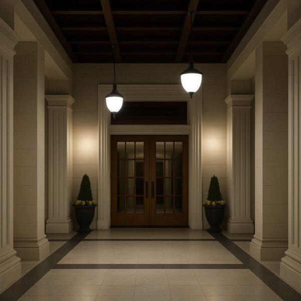 Serene Hanging Light Night View