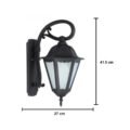 Victorian Crinkle Black Aluminum Outdoor Titan Wall Light Lantern - Image 3