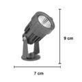 Modern UL 206 Spot Light 12W (LED) Outdoor Aluminium with Glass Surface Mount Landscape Light - Image 3