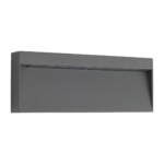 Modern Design LED Sleek Surface Foot-Light, Grey Aluminium Outdoor Wall Fixture