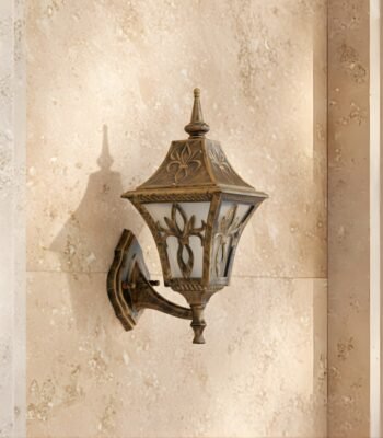 antique gold regal wall light day view