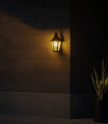 black harbor wall bracket night view