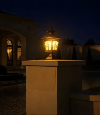 cascade gate light small night view