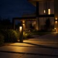 Modern Design Grey Cirque Bollard Contemporary Pathway Light - Image 2