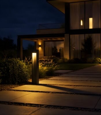 cirque bollard light night view