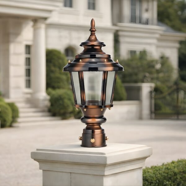 Victorian Outdoor Copper Astra Gate Light